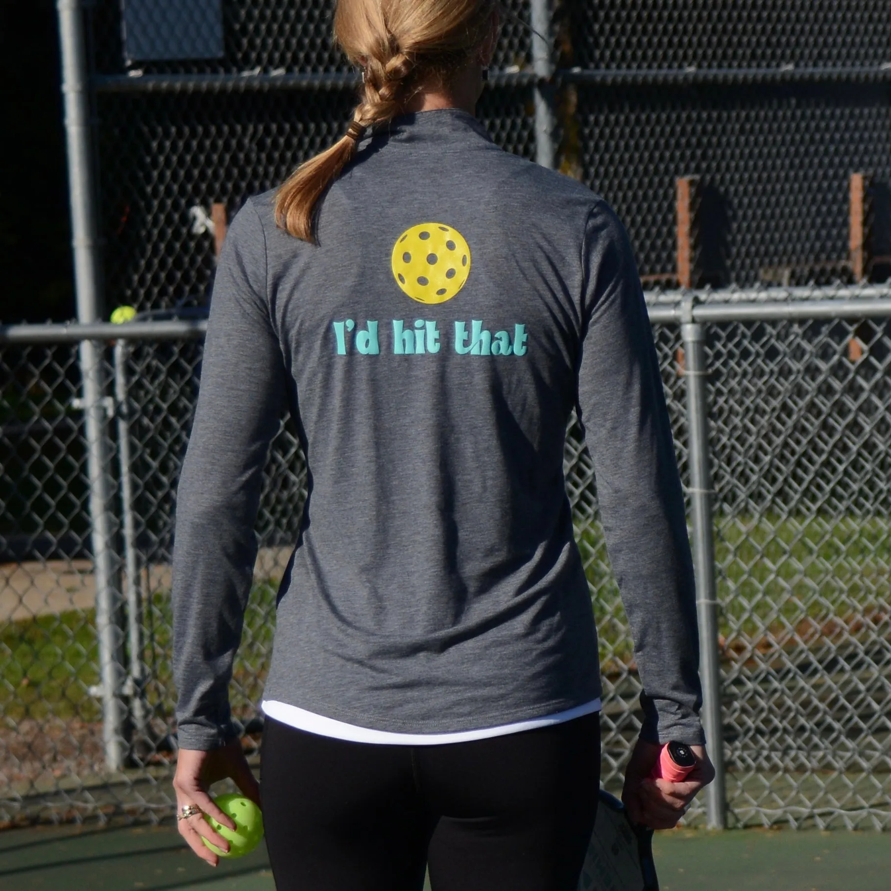 1/4 Zip Pullover - Pickleball Grey