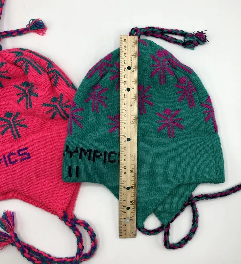 2 Special Olympics Winter Knit Ski Hats /b