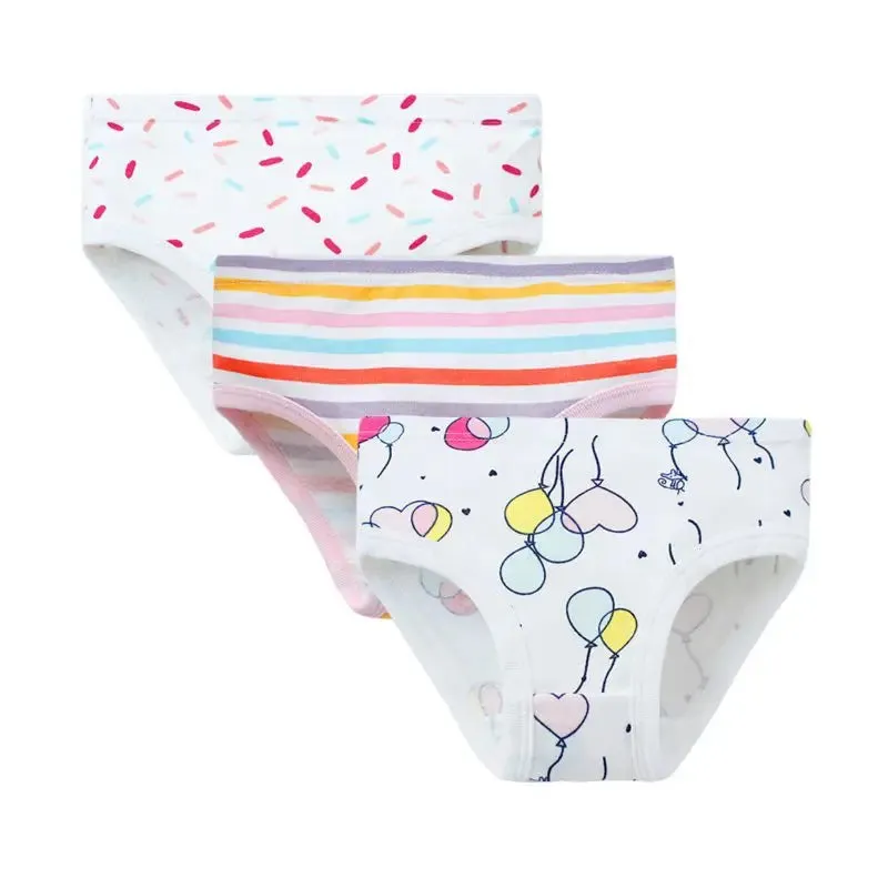 3pcs/Lot Cotton Kids Underwear Girls Underpants Cartoon Print Soft Children Panties Cute Teenager Briefs Clothing 2-10Y