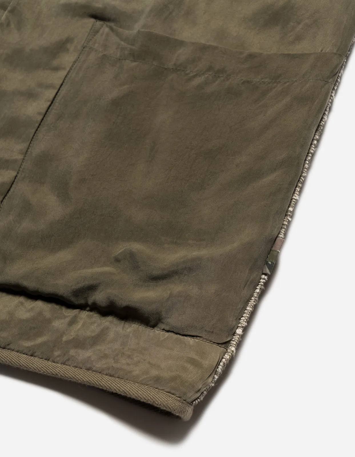 5253 Reversible M65 Wool Liner Olive/Ecru