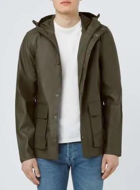 A Khaki Showerproof Rubberised Parka