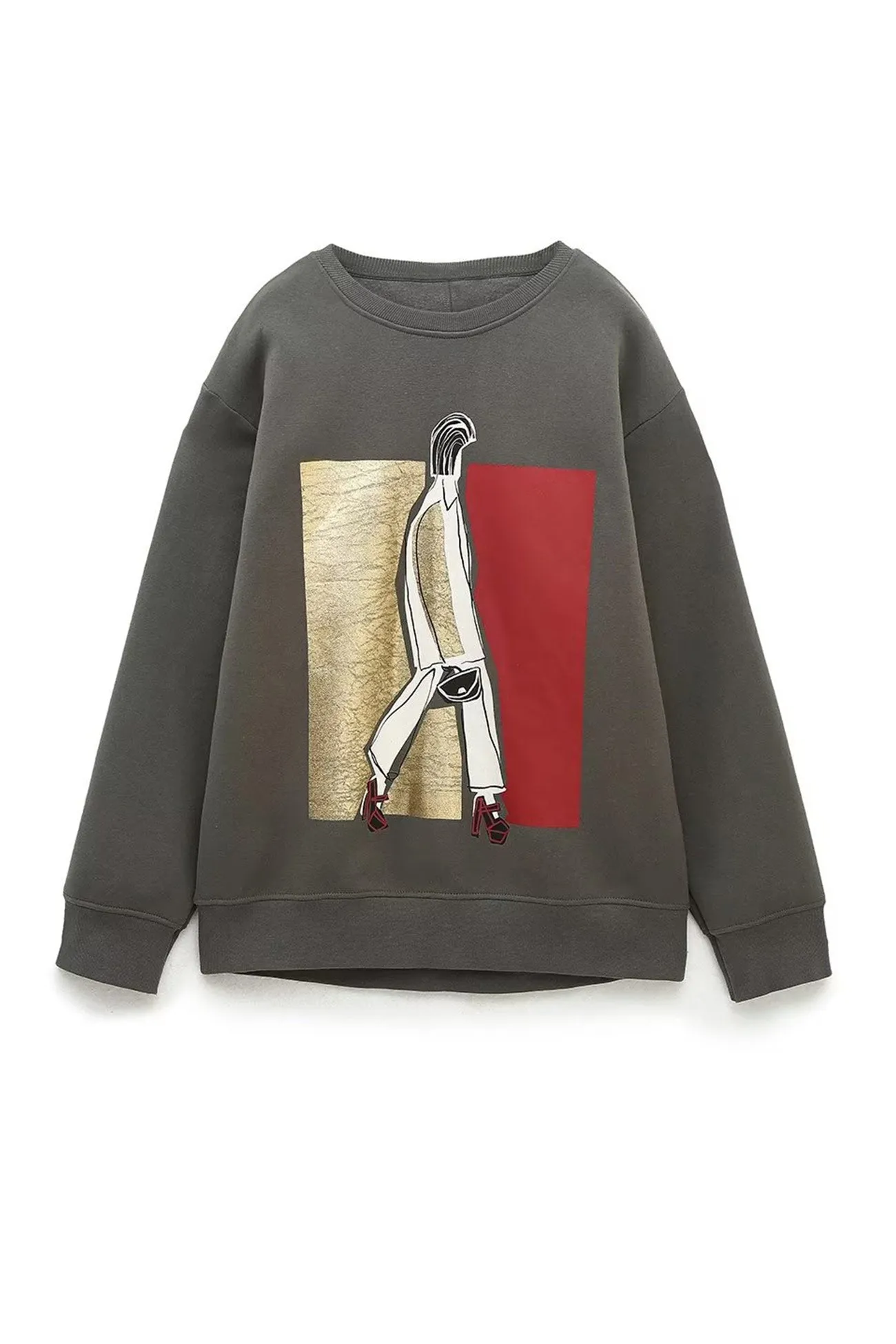 Abstract Graffiti Print Sweatshirt