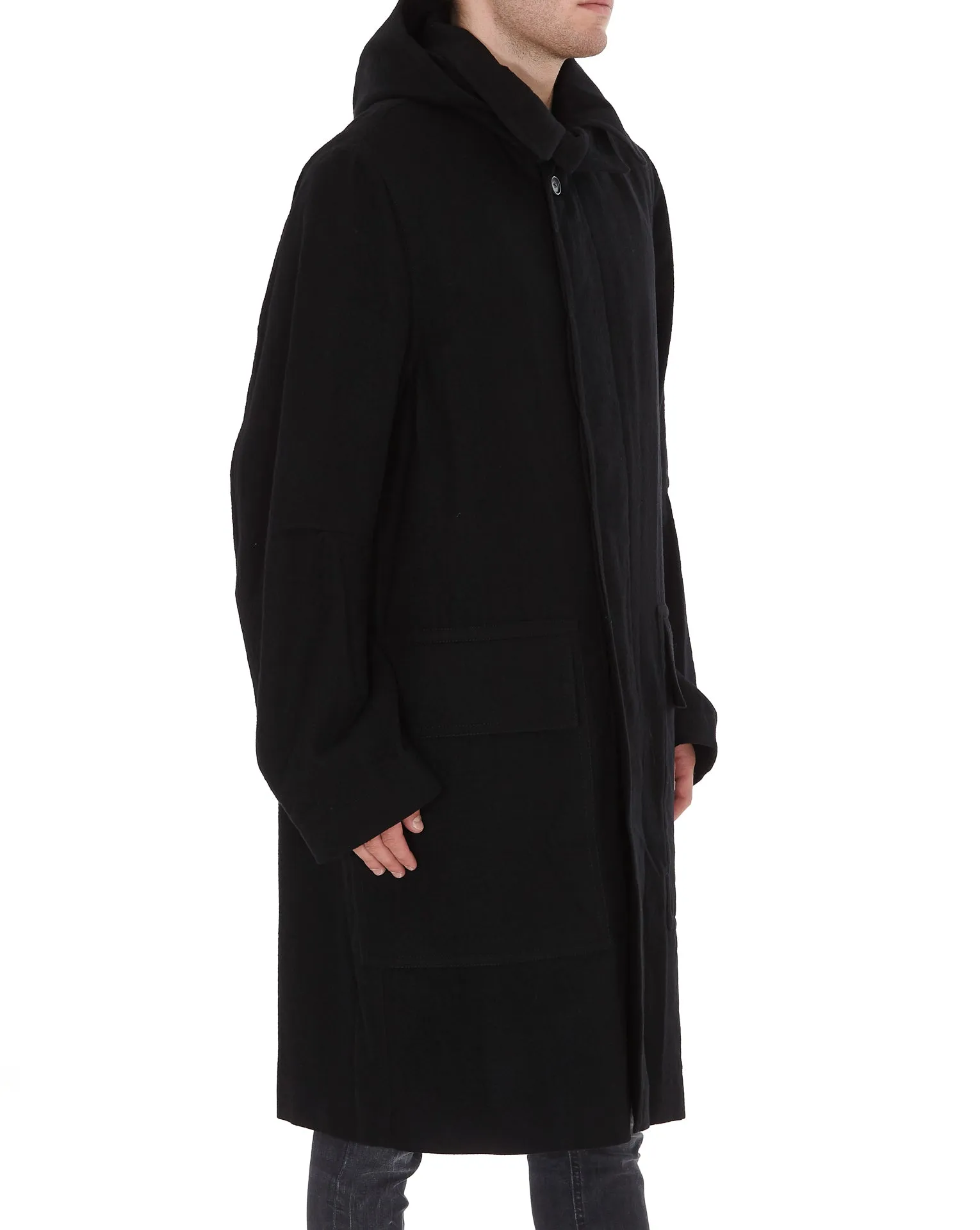 Ann Demeulemeester Hooded Parka Coat