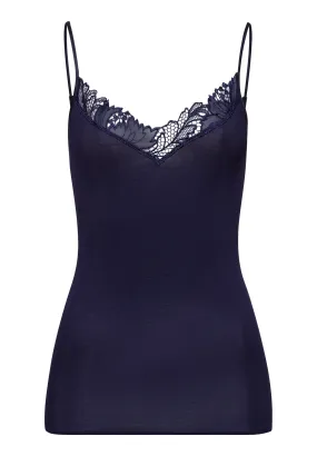 Anne Cotton V-Neck Camisole | Evening Blue 70931-2621