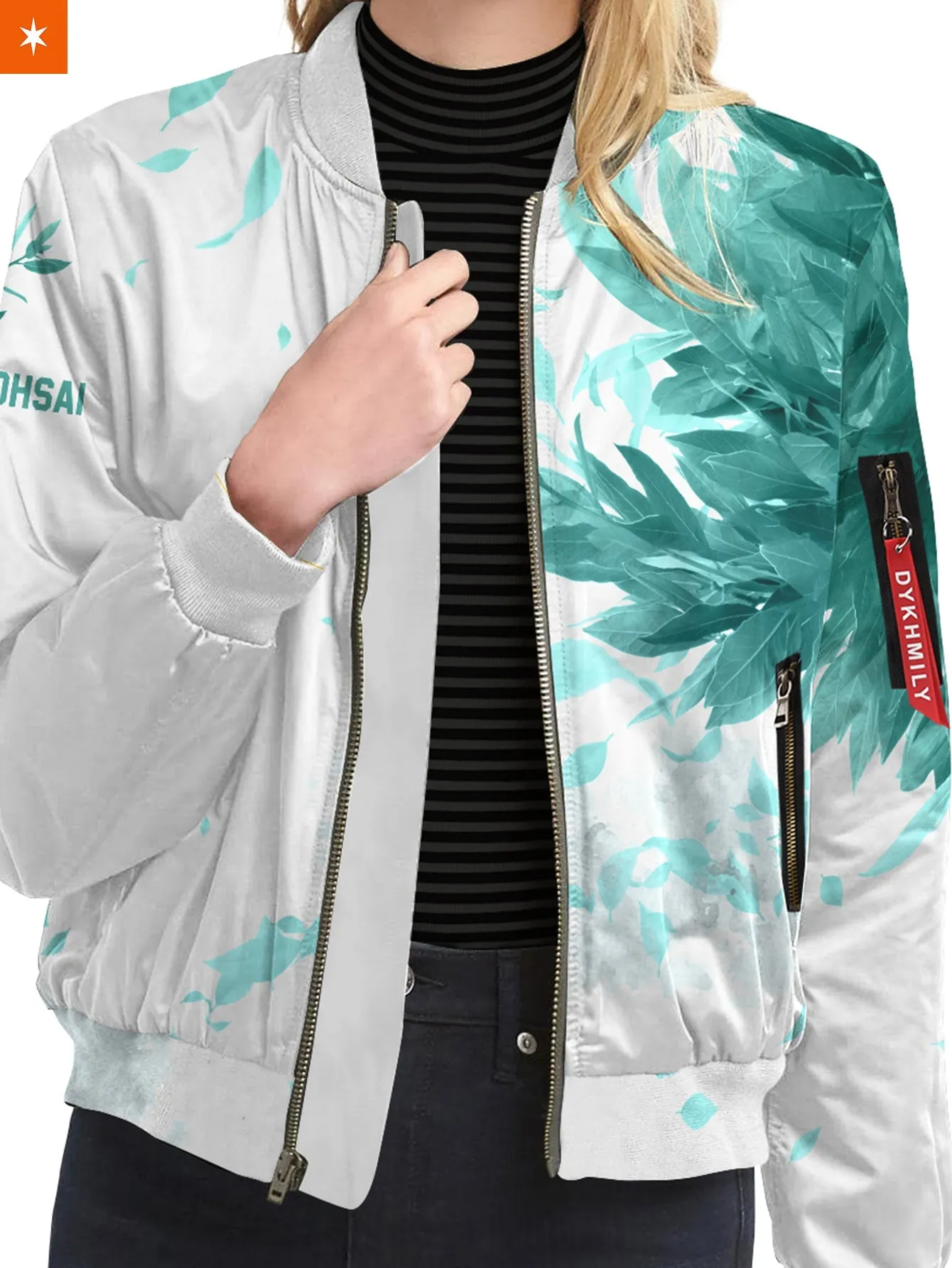 Aoba Johsai Green Leaf Bomber Jacket