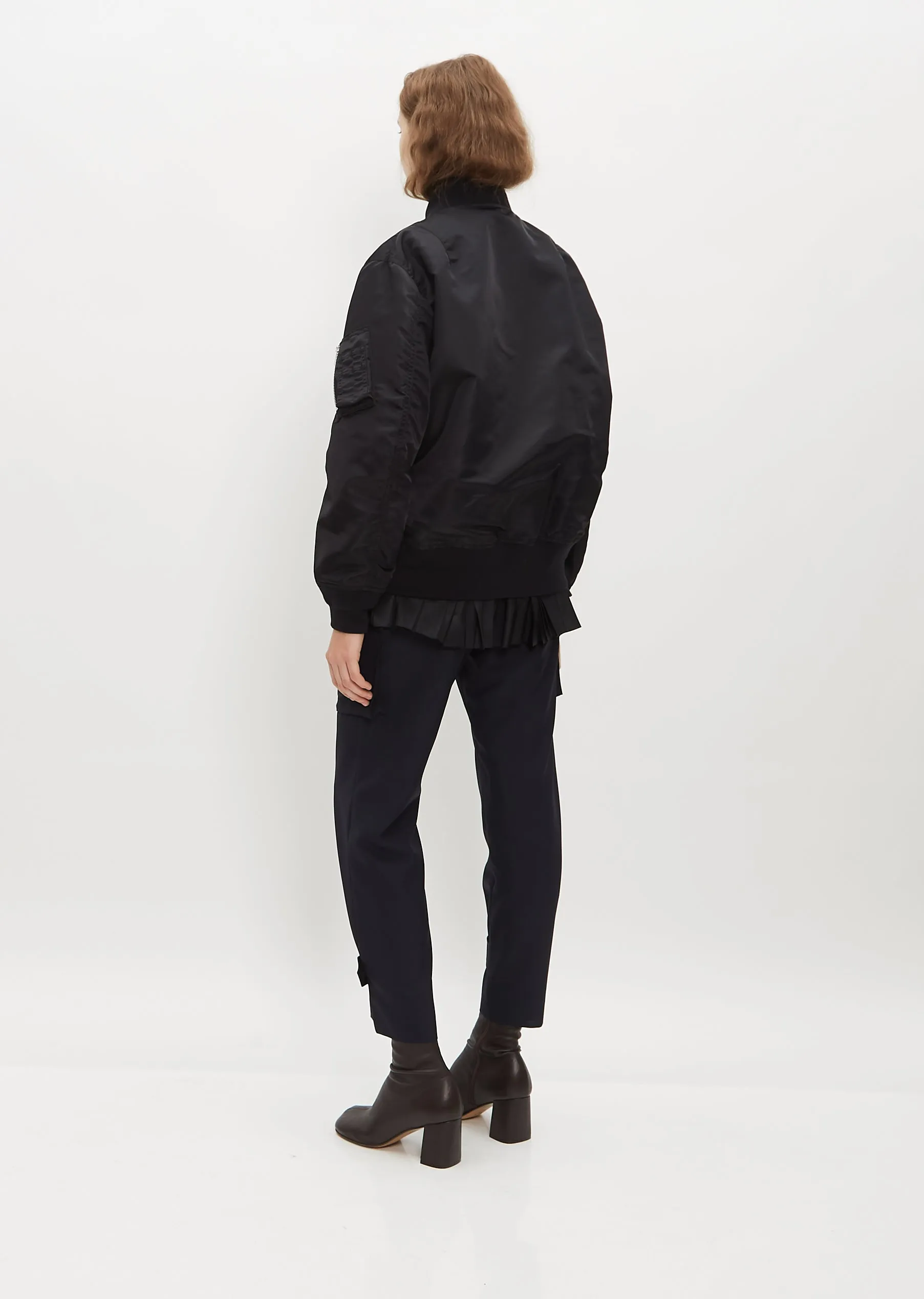 Arm Pocket Twill Jacket - Black