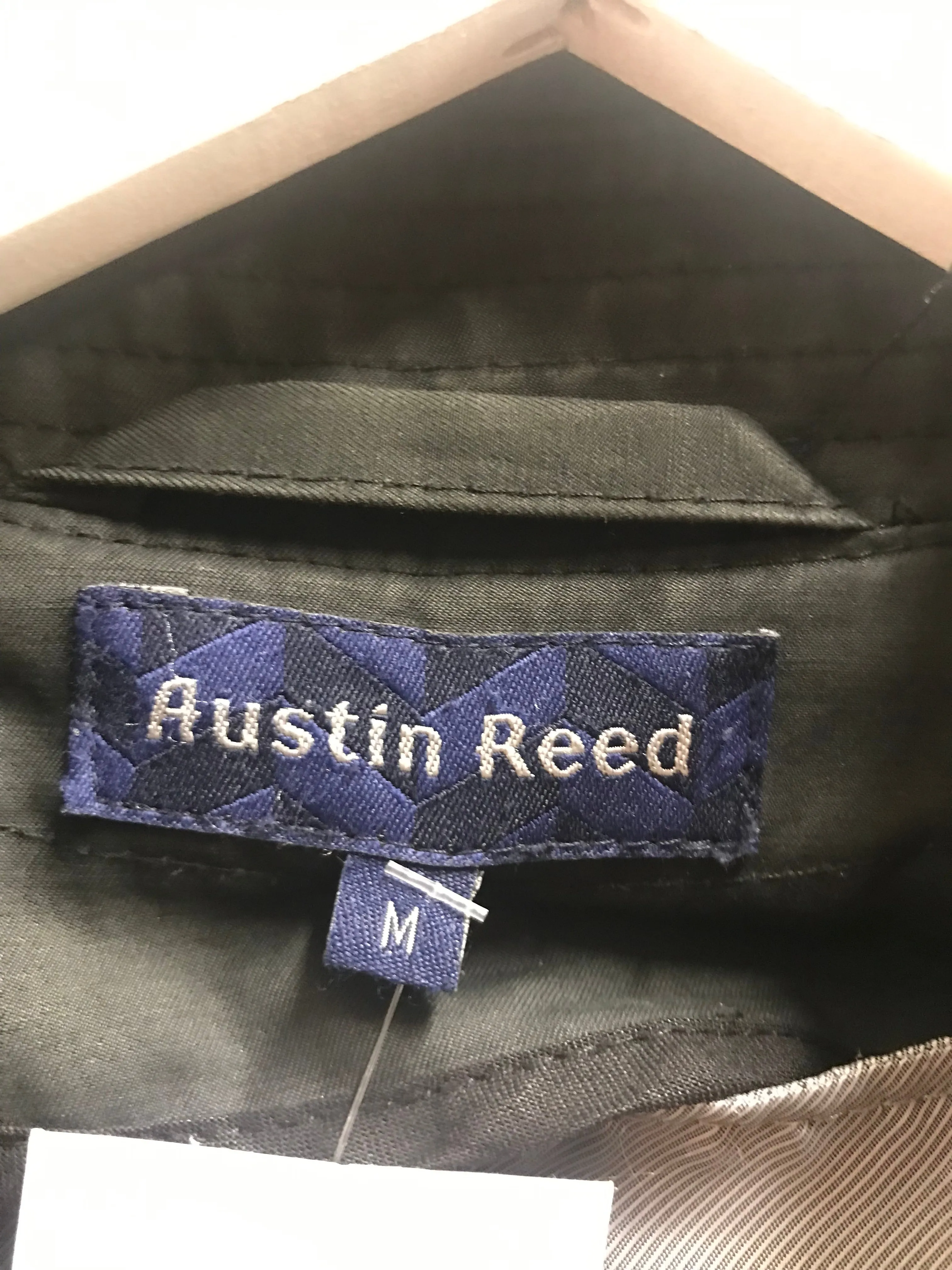 Austin Reed Medium Long Black Trench Style Coat