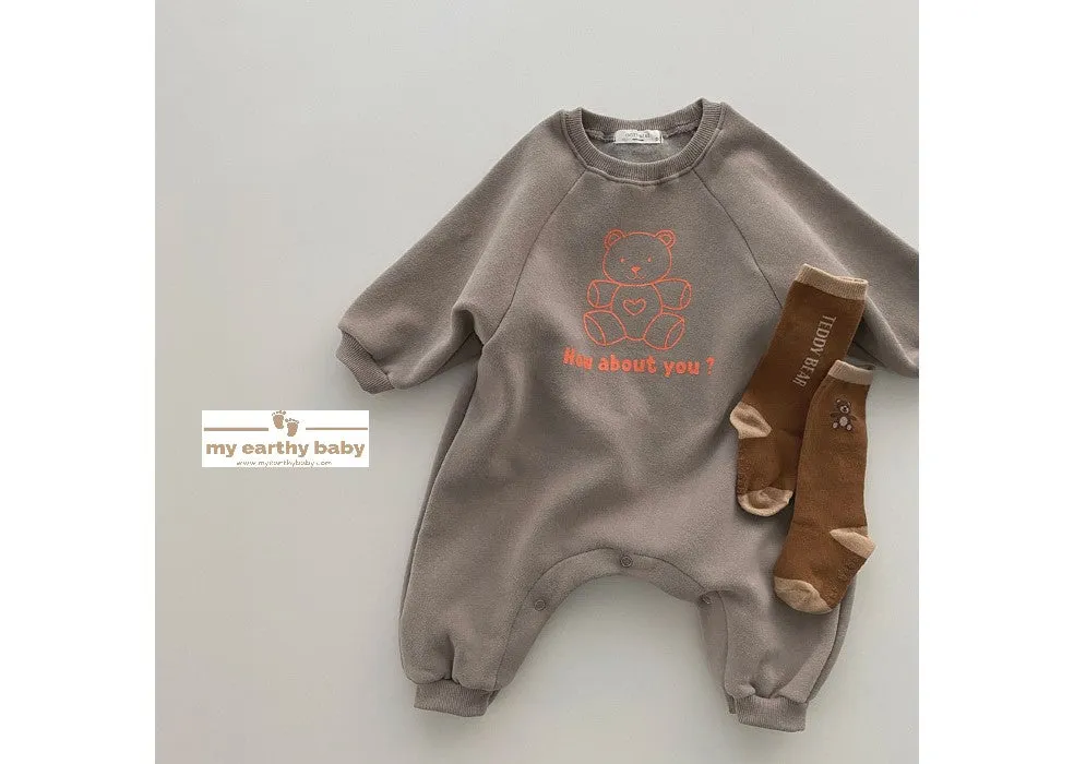 Autumn Bears How About You long sleeve romper