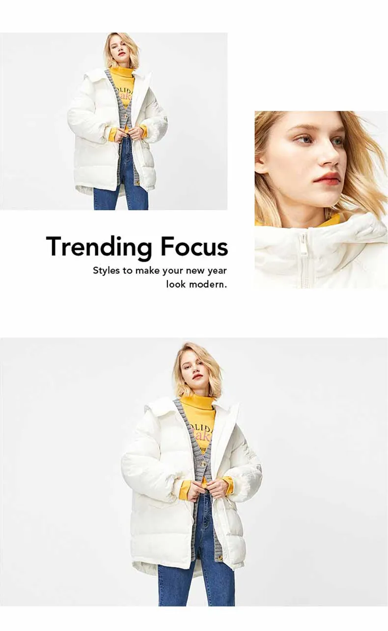 Autumn Winter Women's Loose Fit Cotton Jacket Parka Coat