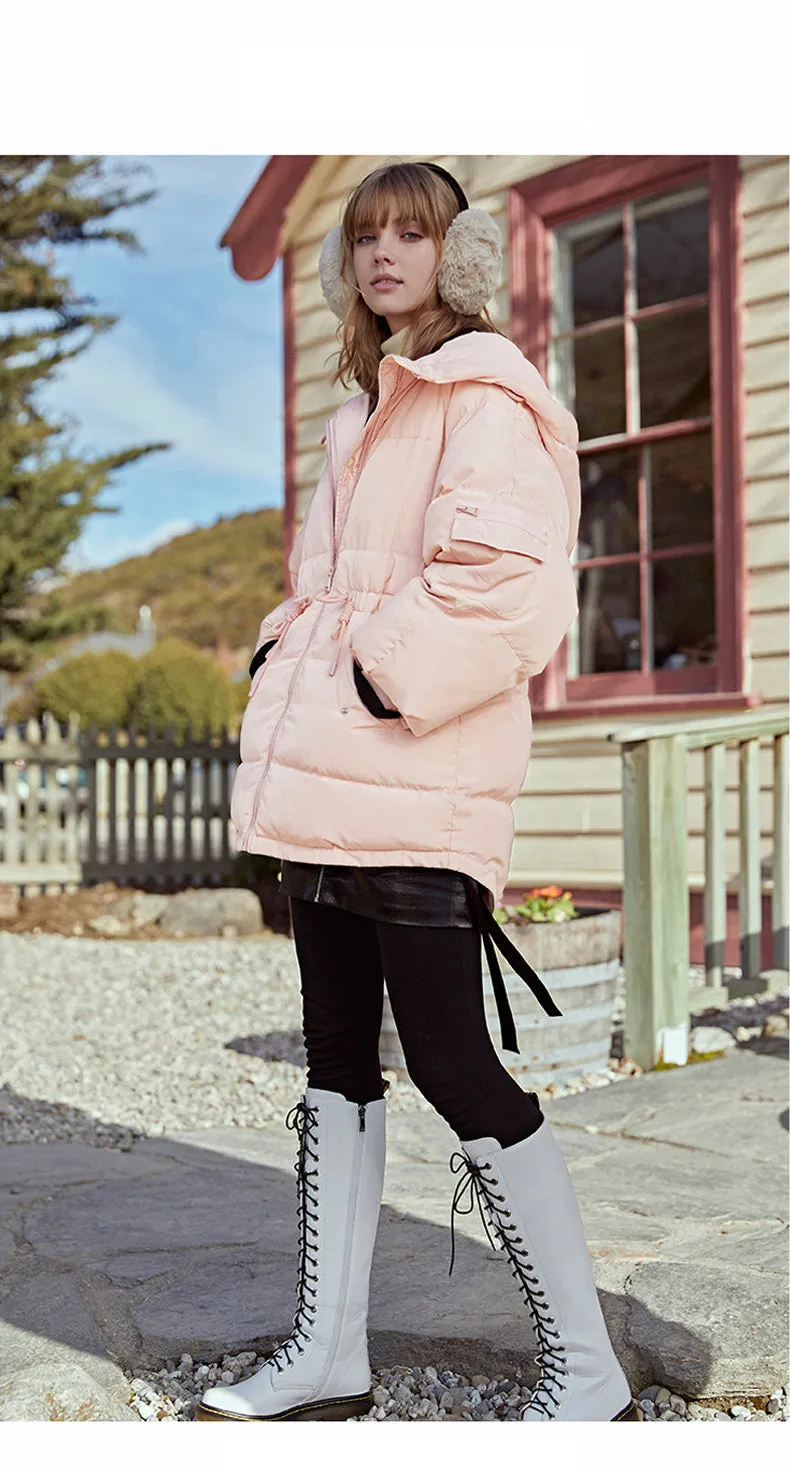 Autumn Winter Women's Loose Fit Cotton Jacket Parka Coat