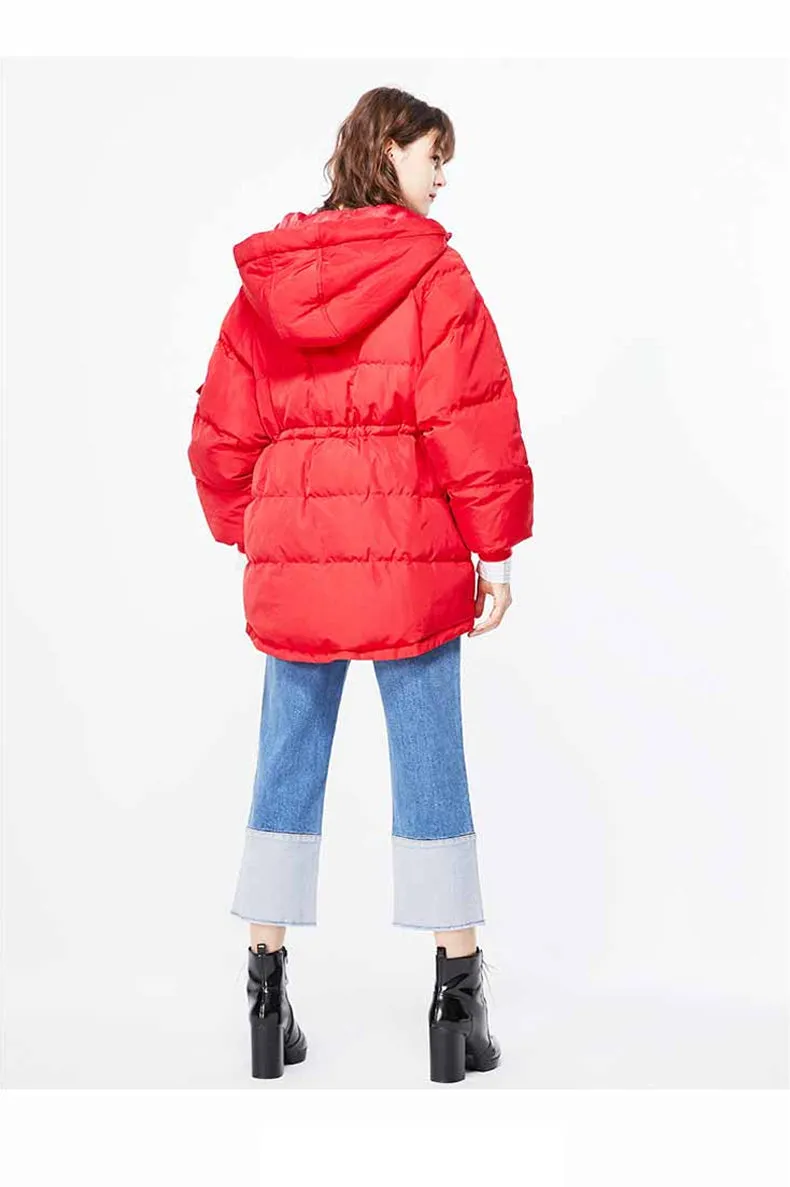 Autumn Winter Women's Loose Fit Cotton Jacket Parka Coat