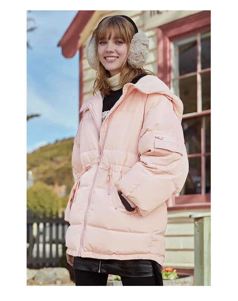 Autumn Winter Women's Loose Fit Cotton Jacket Parka Coat