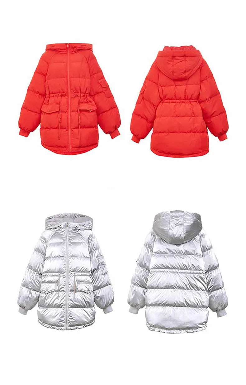 Autumn Winter Women's Loose Fit Cotton Jacket Parka Coat