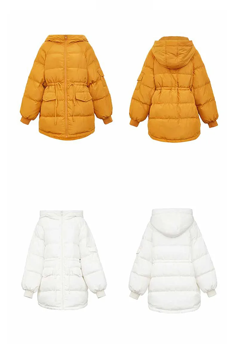 Autumn Winter Women's Loose Fit Cotton Jacket Parka Coat