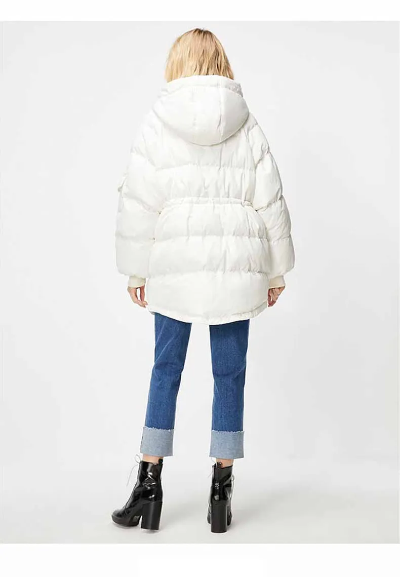 Autumn Winter Women's Loose Fit Cotton Jacket Parka Coat