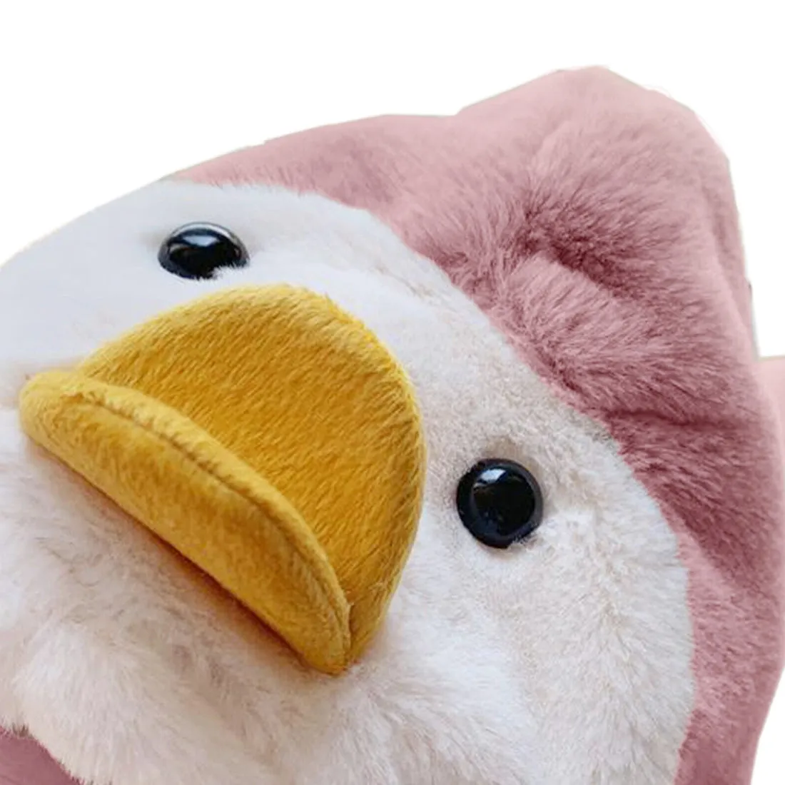 Babymoon Duck Winter Fleece Soft Cap with Scarf | Pink