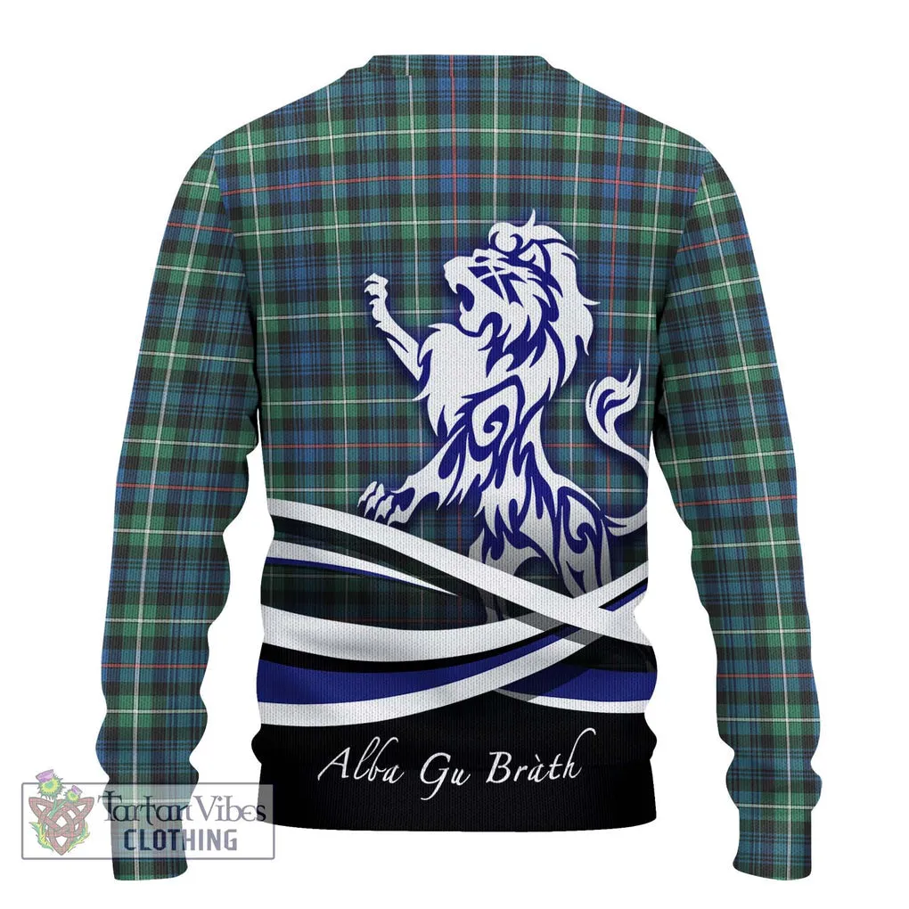 Baillie Ancient Tartan Ugly Sweater with Alba Gu Brath Regal Lion Emblem