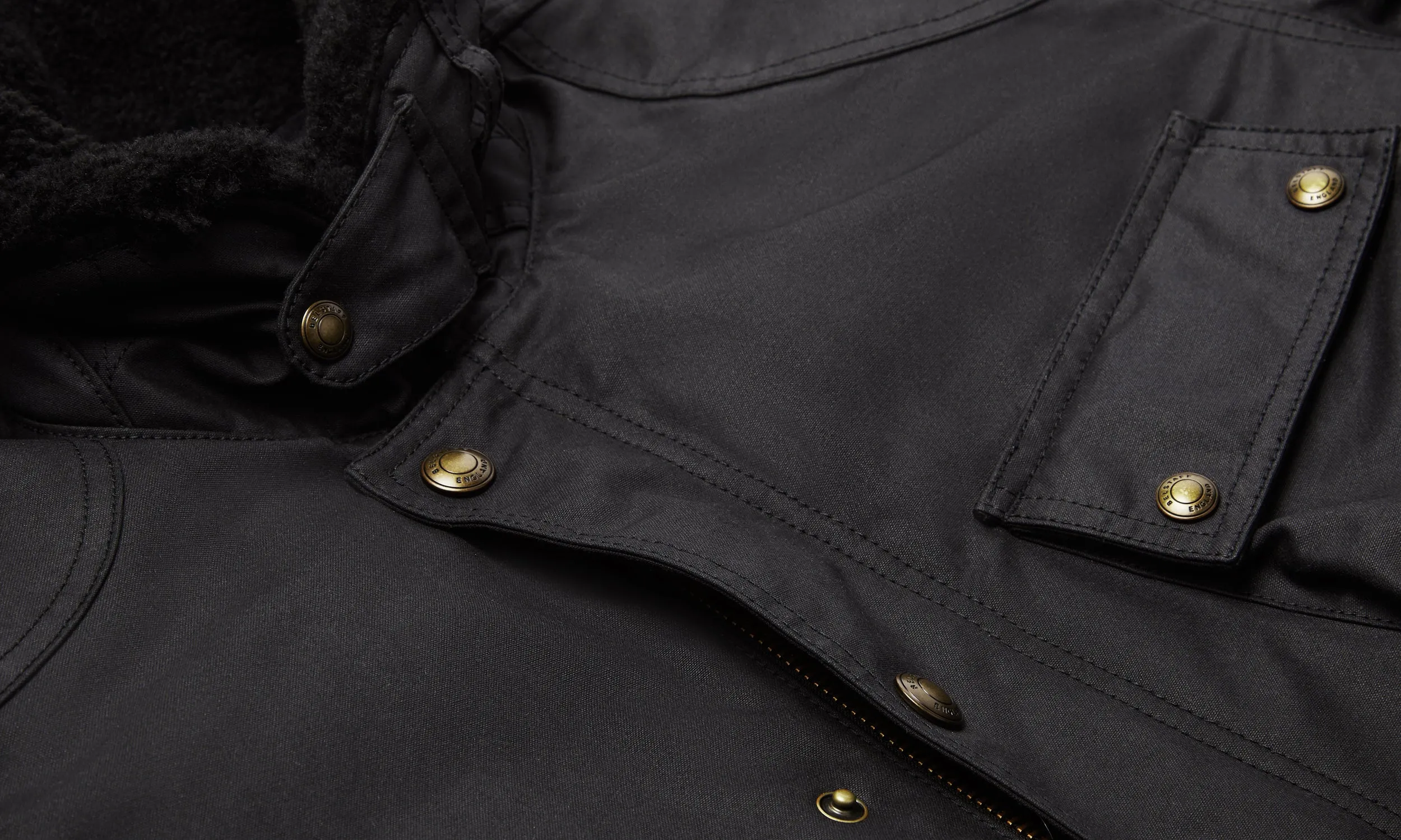 Belstaff Convoy Men's Waxed Cotton Jacket - Black