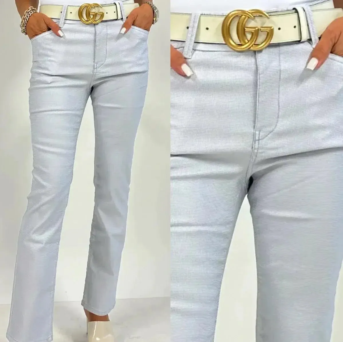 Bevy Flog - Novel Pant in White Cloud