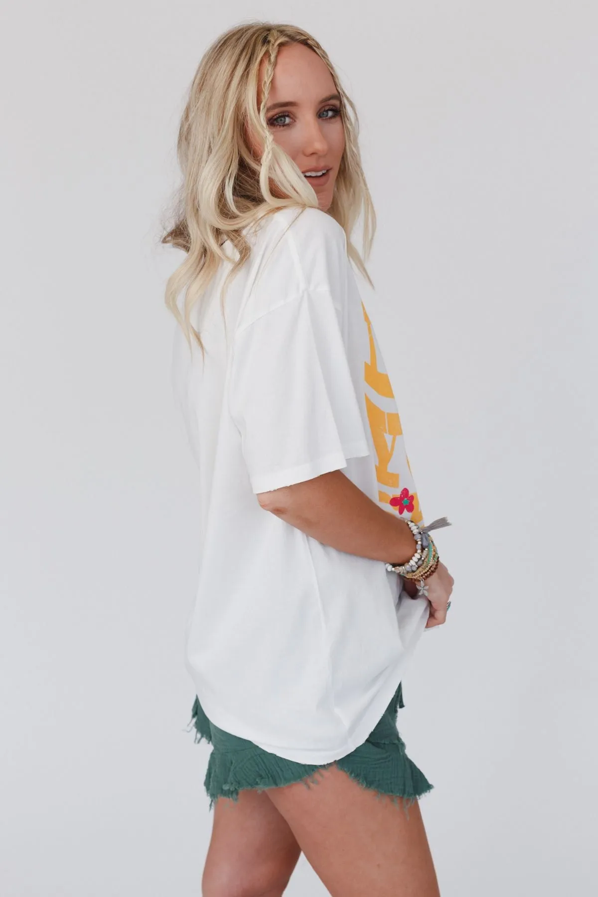 Big Love Distressed Graphic Tee - Ivory