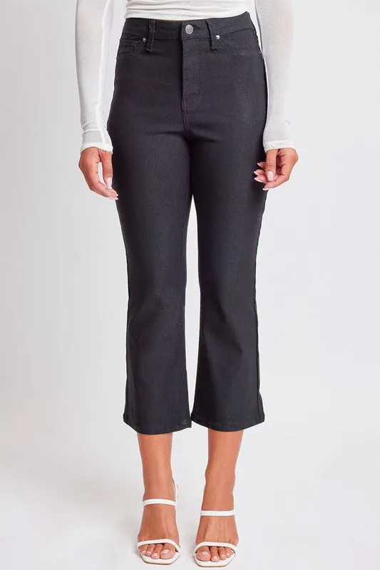 Black Junior Hyperstretch Cropped Kick Flare Pants