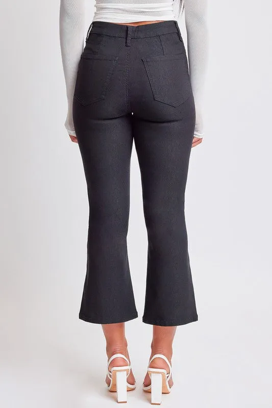 Black Junior Hyperstretch Cropped Kick Flare Pants