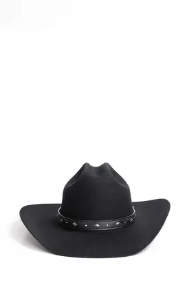 Black Western Faux Leather Hat Band