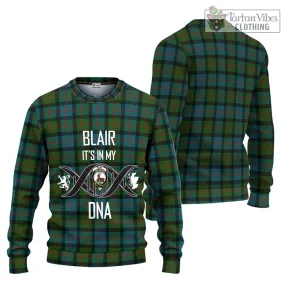 Blair Ancient Tartan Ugly Sweater with Family Crest DNA In Me Style