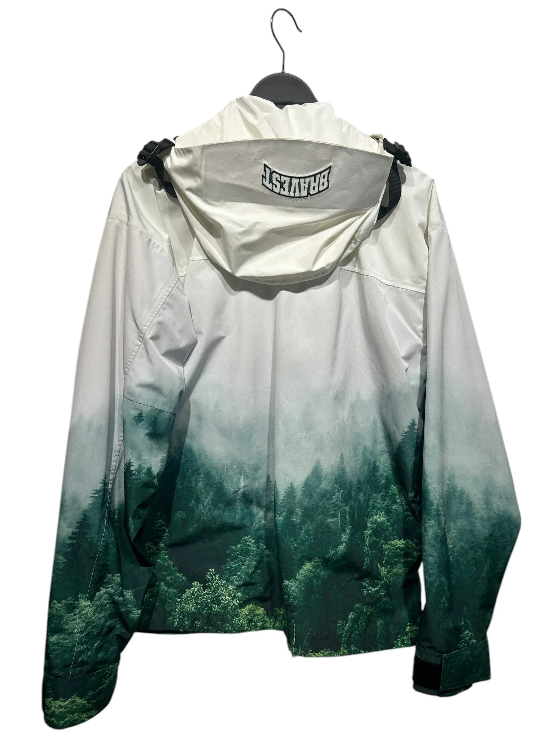 Bravest Studio/Windbreaker/M/Nylon/GRN/All Over Print/Forest Parka