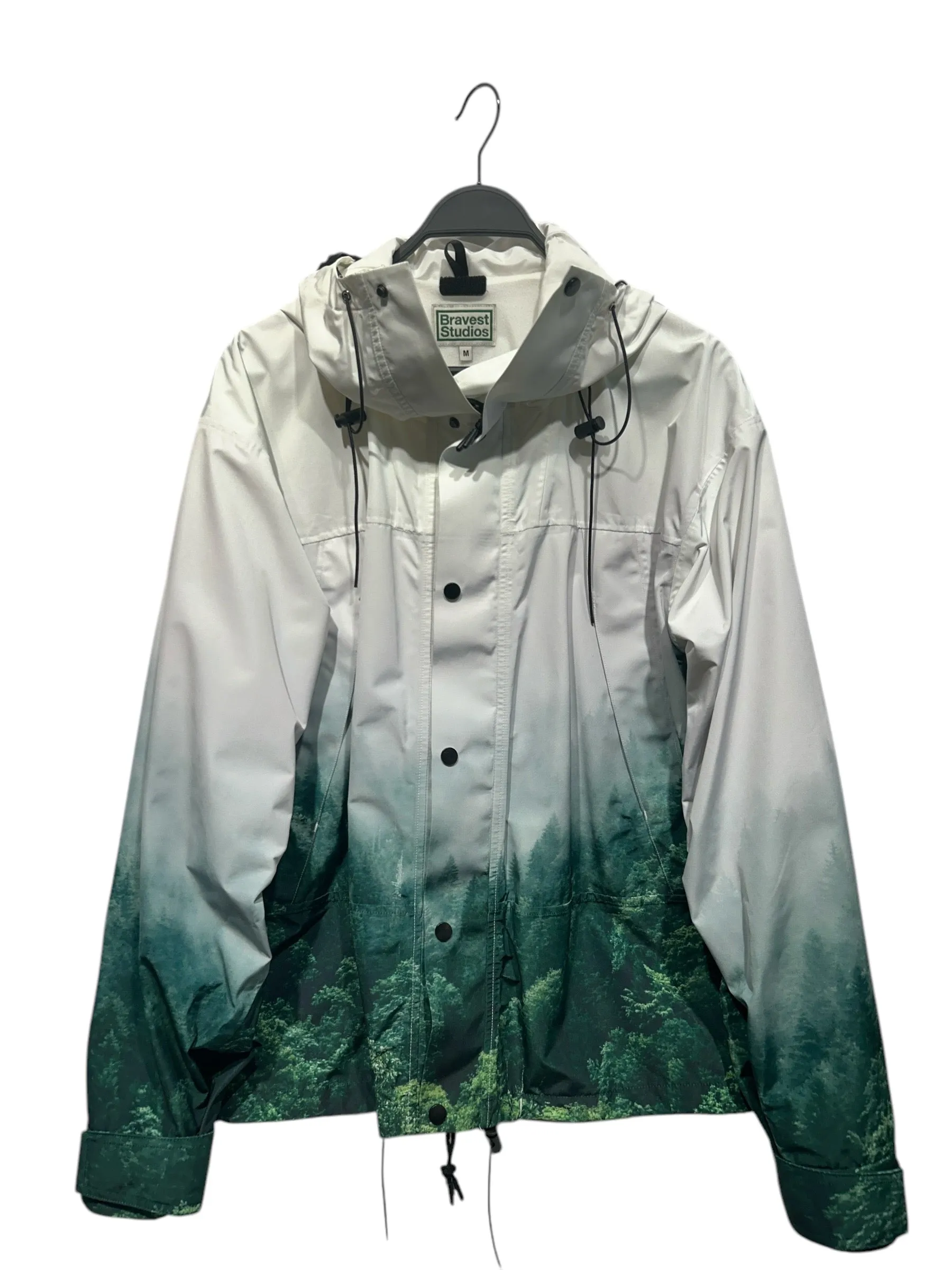 Bravest Studio/Windbreaker/M/Nylon/GRN/All Over Print/Forest Parka