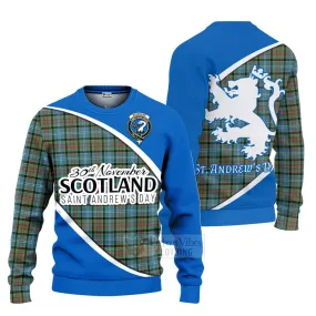 Brisbane Family Crest Tartan Ugly Sweater Celebrate Saint Andrew's Day in Style