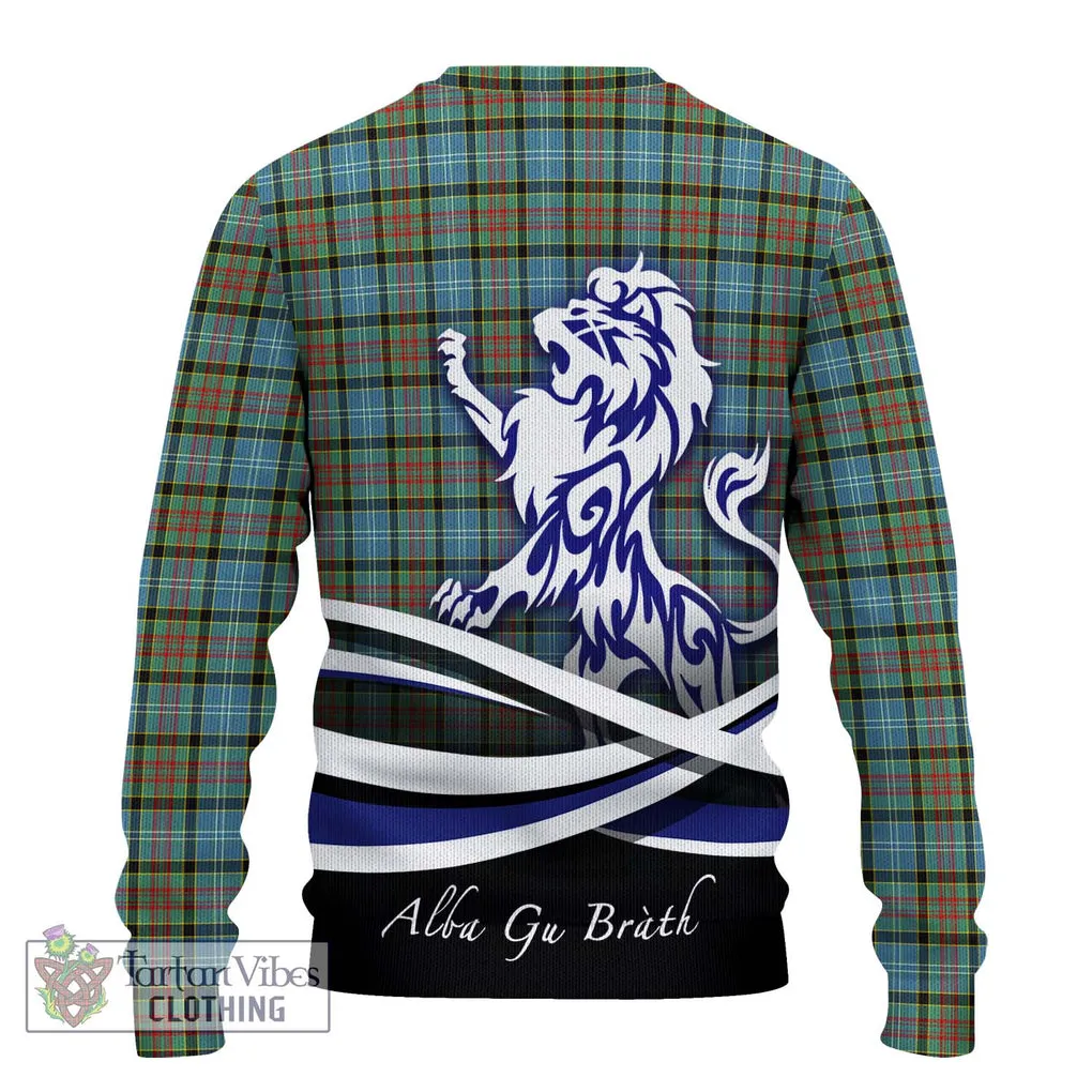 Brisbane Tartan Ugly Sweater with Alba Gu Brath Regal Lion Emblem