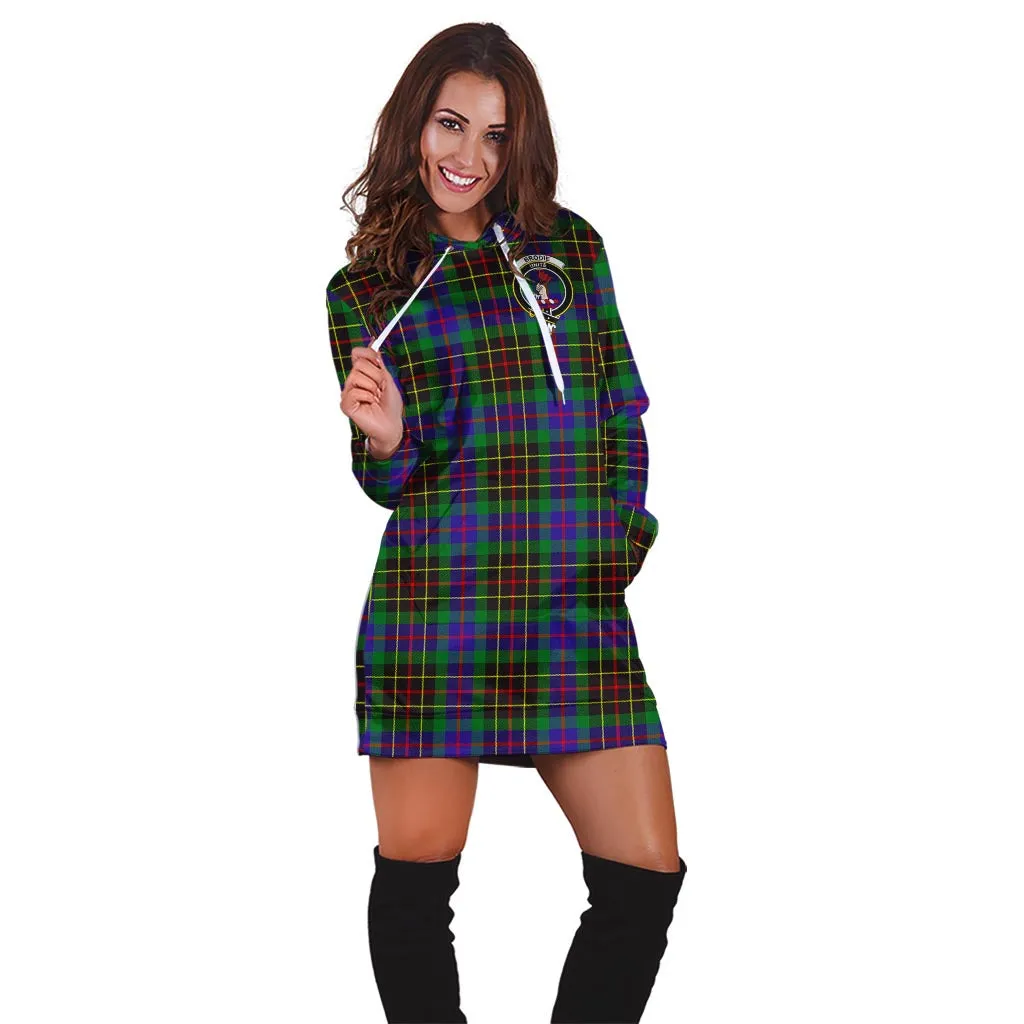 Brodie Hunting Modern Tartan Hoodie Dress with Family Crest