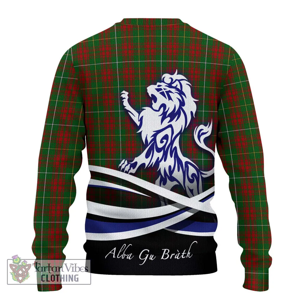 Bruce Hunting Tartan Ugly Sweater with Alba Gu Brath Regal Lion Emblem