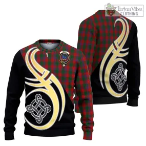 Bruce Old Tartan Ugly Sweater with Family Crest and Celtic Symbol Style