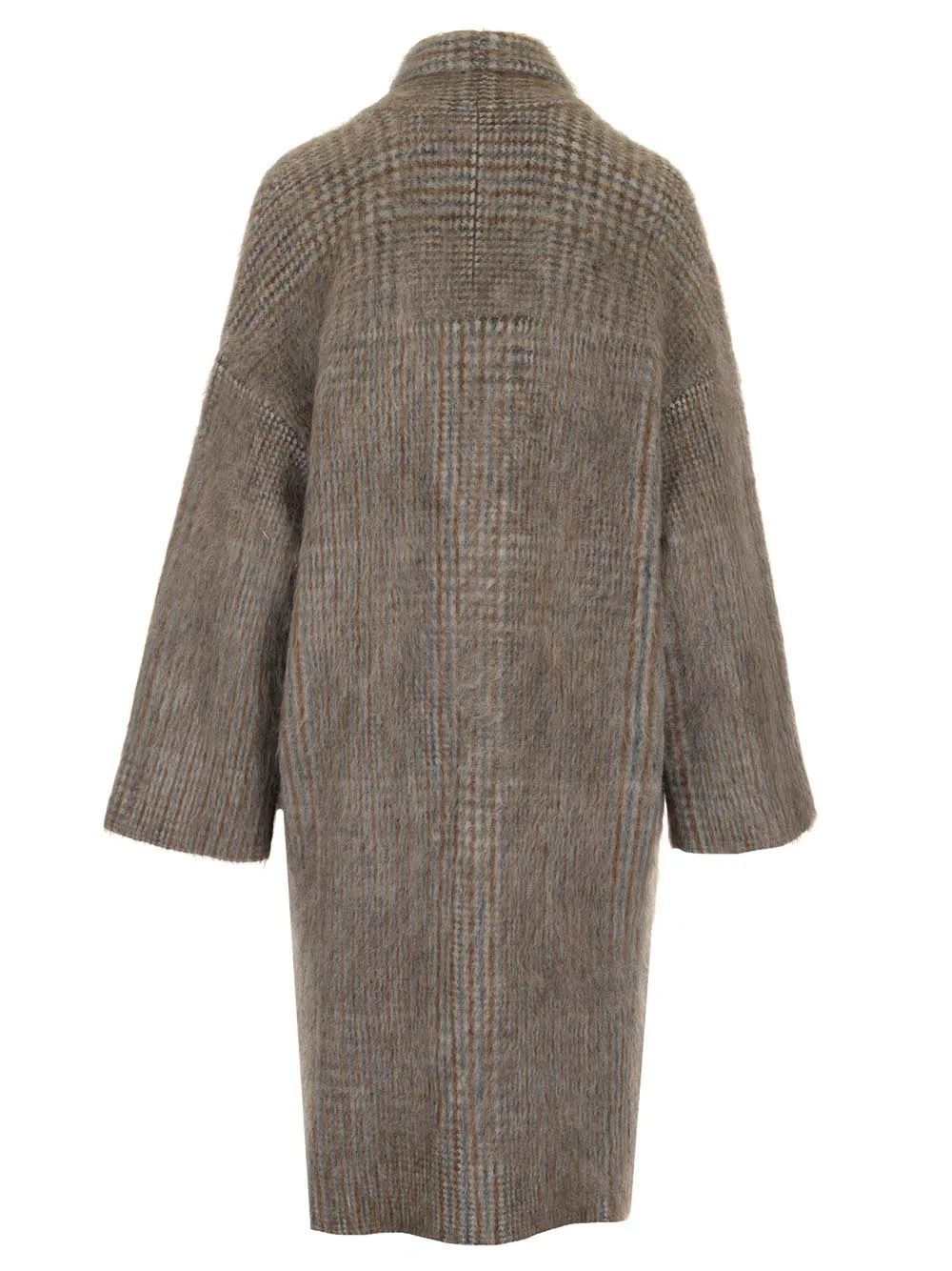 Brunello Cucinelli Checked Oversized Overcoat