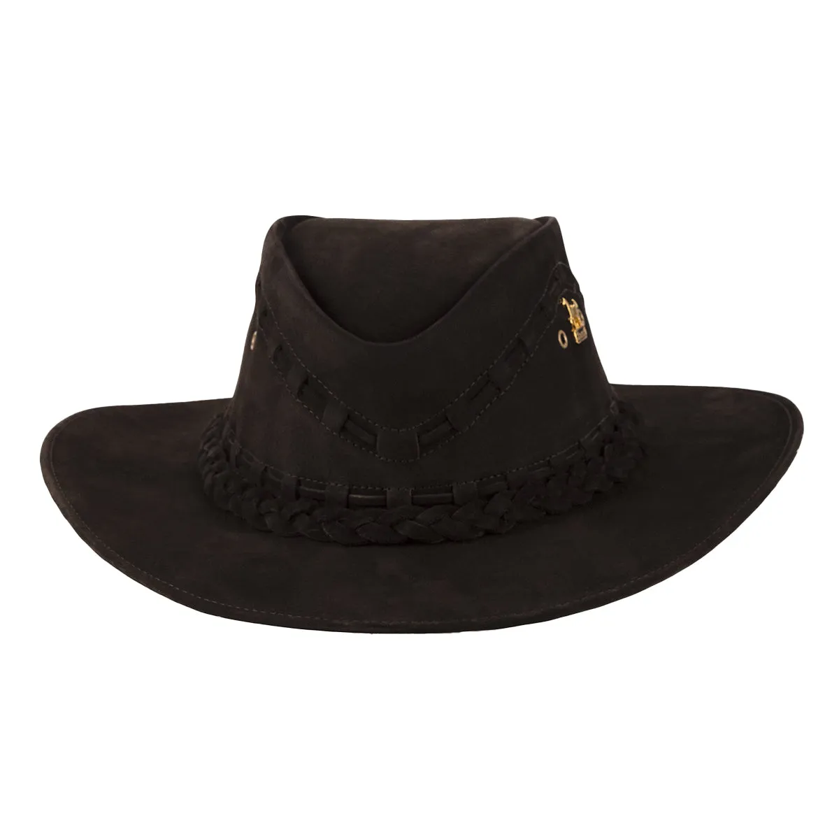 Brunello's Western Leather Hat in Black