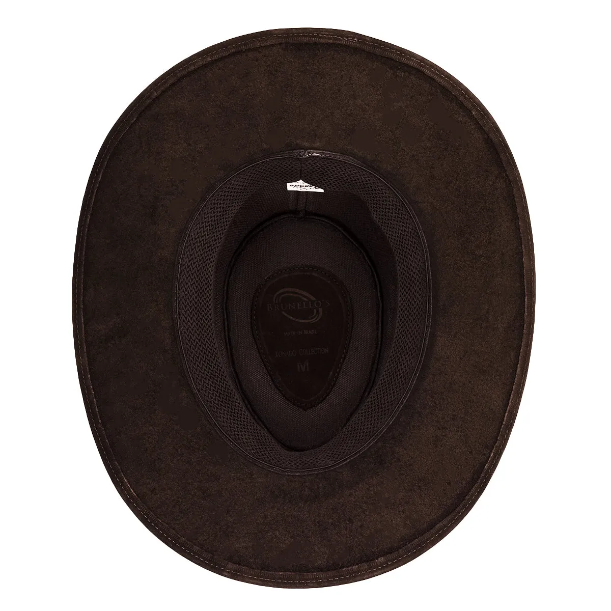 Brunello's Western Leather Hat in Black