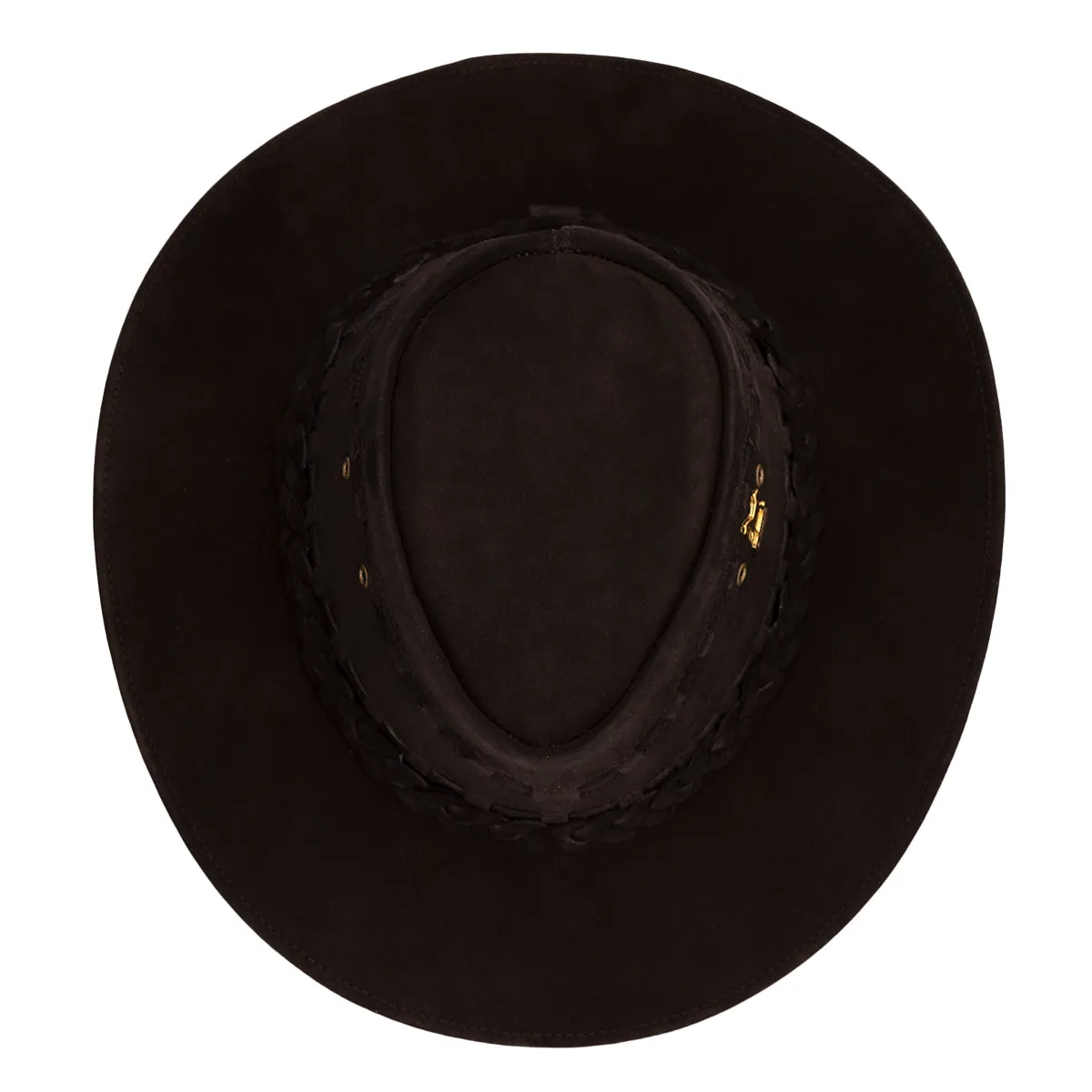 Brunello's Western Leather Hat in Black