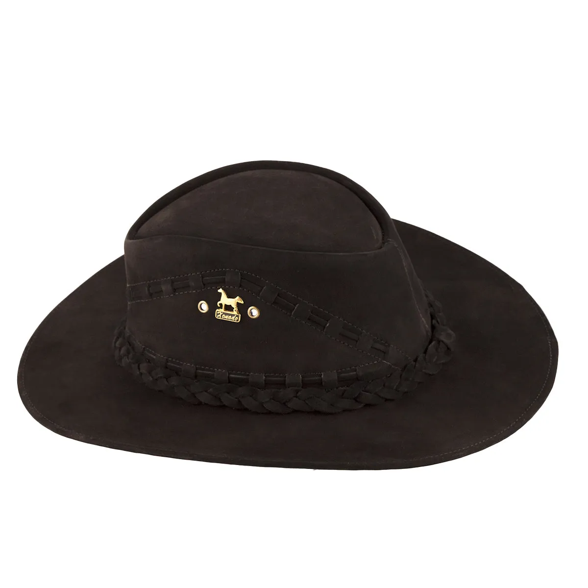 Brunello's Western Leather Hat in Black