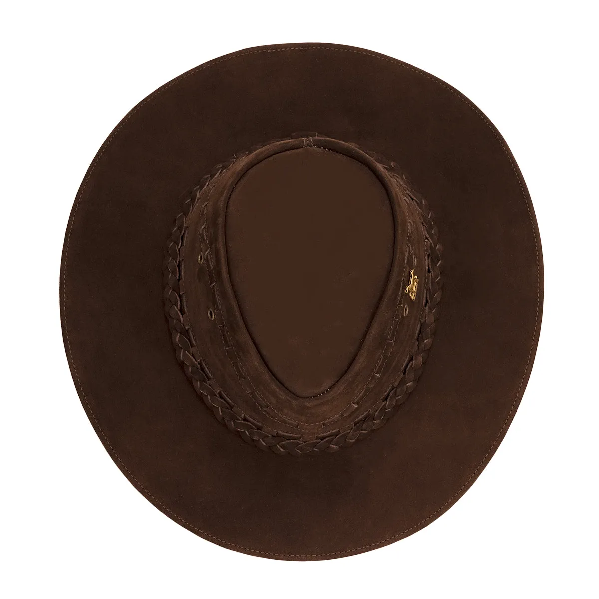 Brunello's Western Leather Hat in Coffee Brown