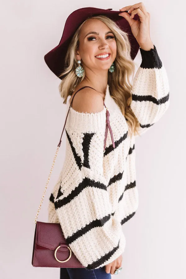 Bubbly And Bonfires Knit Sweater in Black