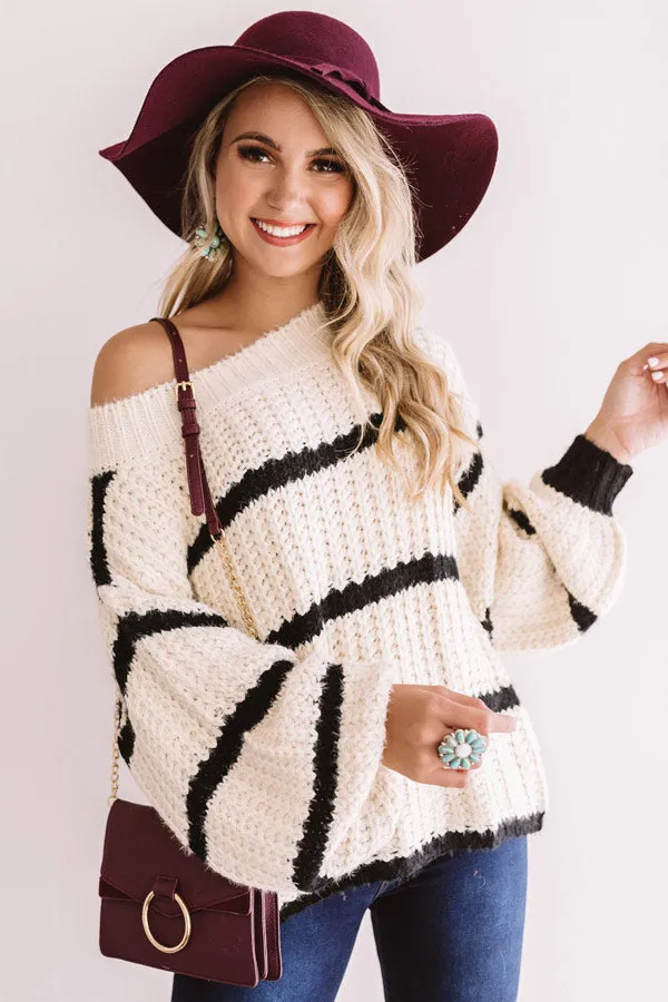 Bubbly And Bonfires Knit Sweater in Black