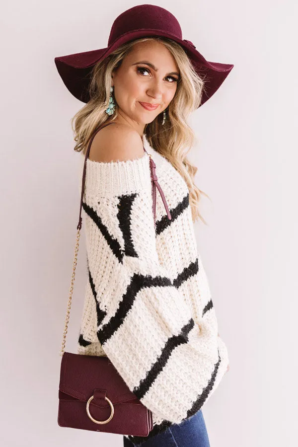 Bubbly And Bonfires Knit Sweater in Black