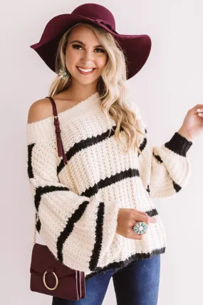 Bubbly And Bonfires Knit Sweater in Black