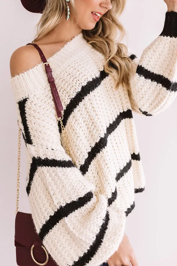 Bubbly And Bonfires Knit Sweater in Black