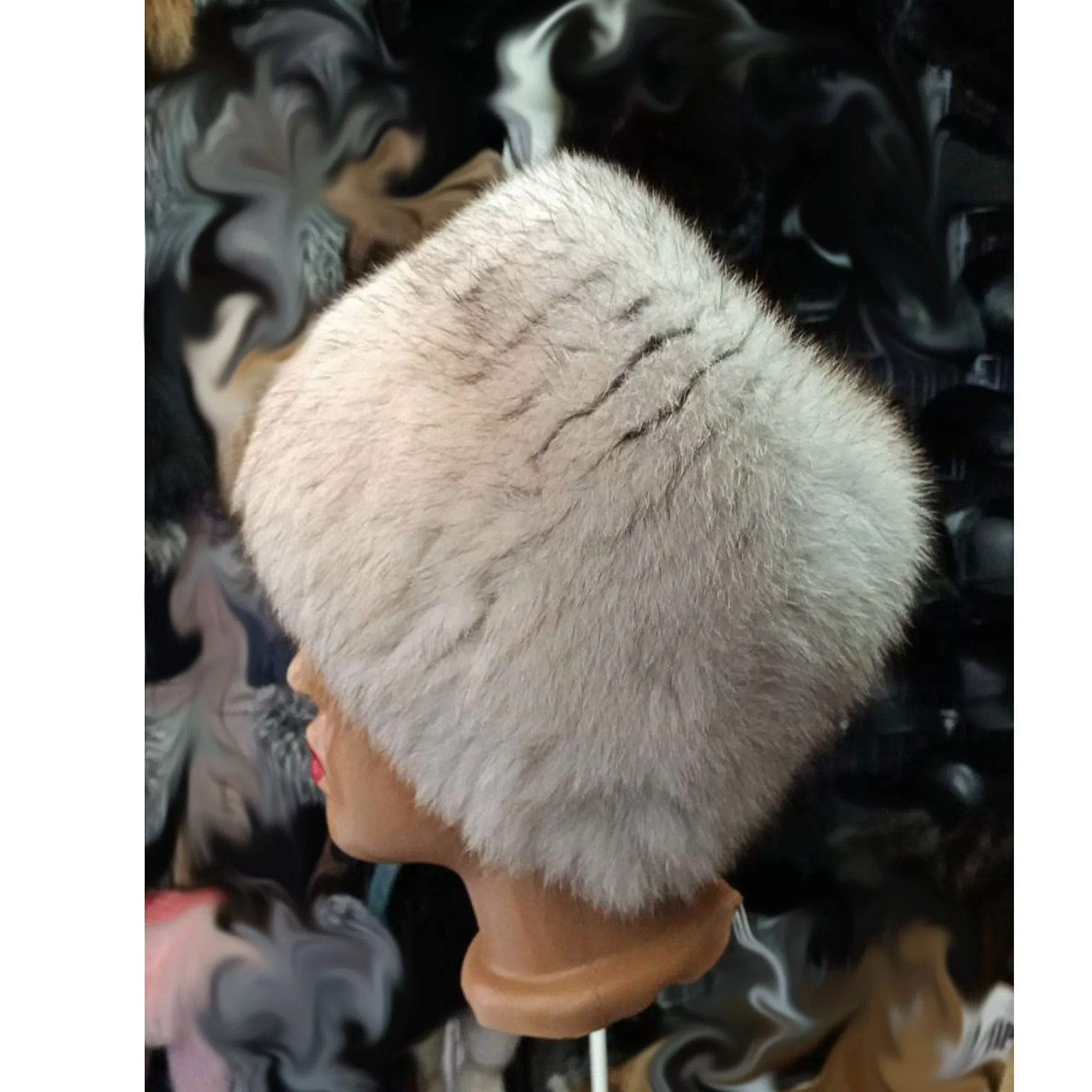 BY ORDER Women Fur Hat, Fox Fur Hat, Stretchy Fox Fur hat, Knit Fur Hat, Fox Fur Hat, Girl Fur Hat, Trapper Hat, Real fur Hat, White fur hat