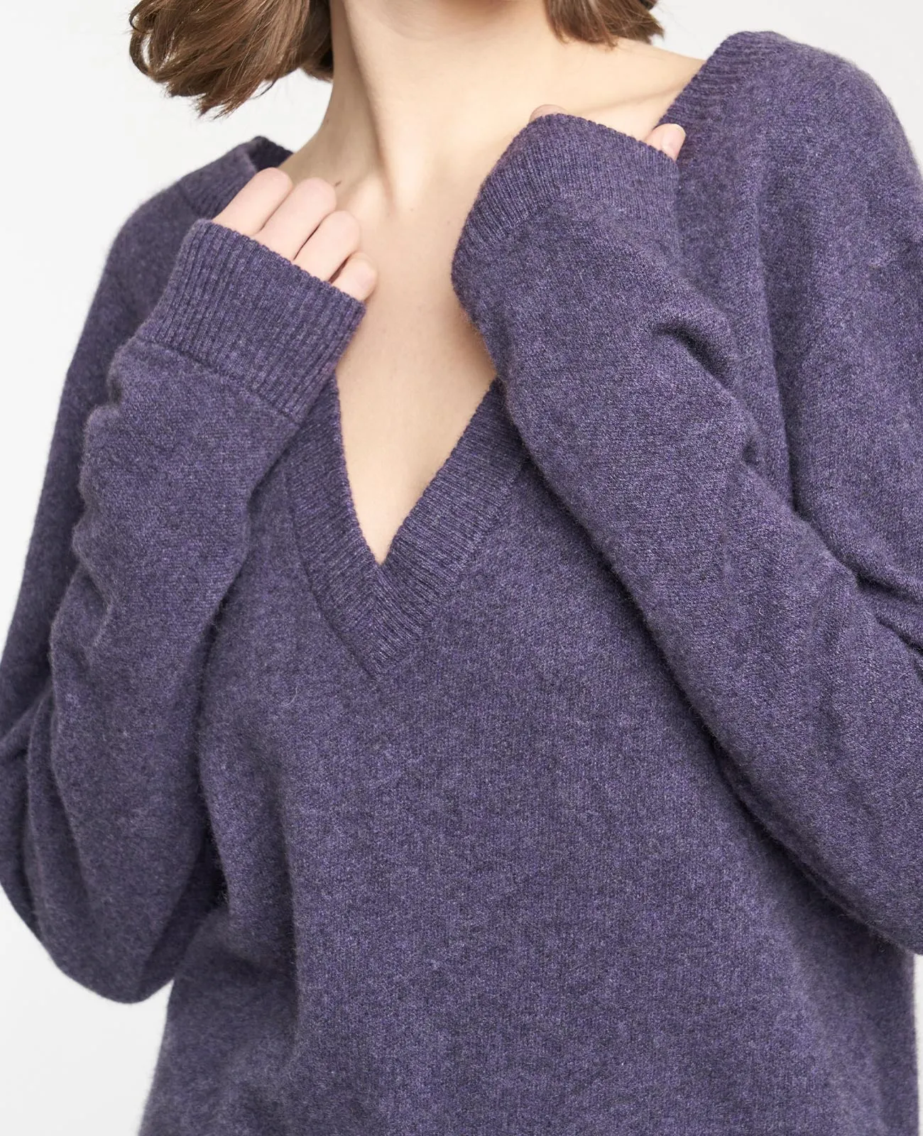 Cashmere Double V-Neck Sweater