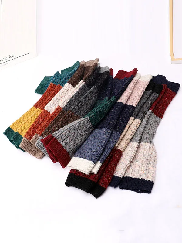 Casual Keep Warm Contrast Color Leg Warmers Accessories