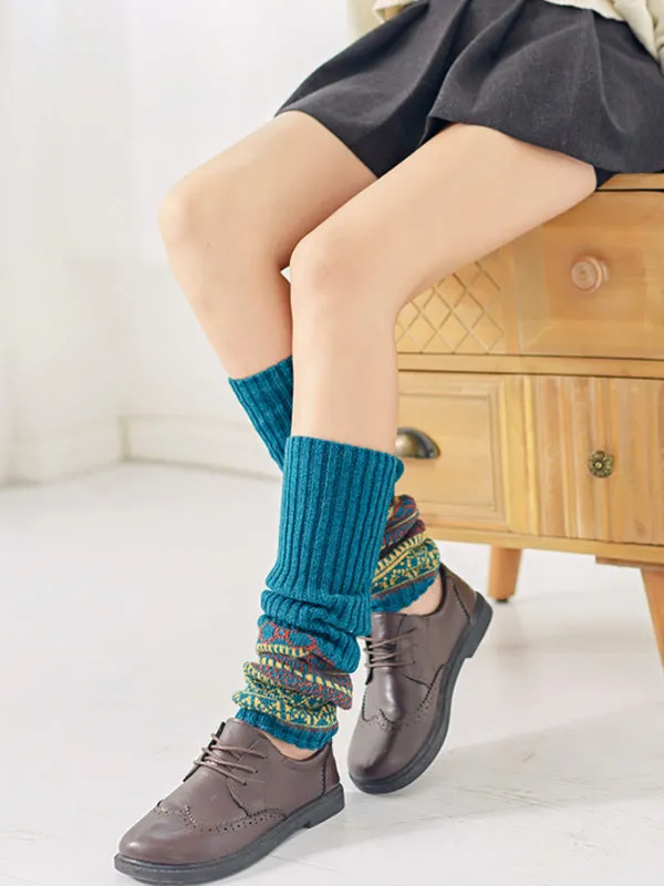 Casual Keep Warm Printed Leg Warmers Accessories